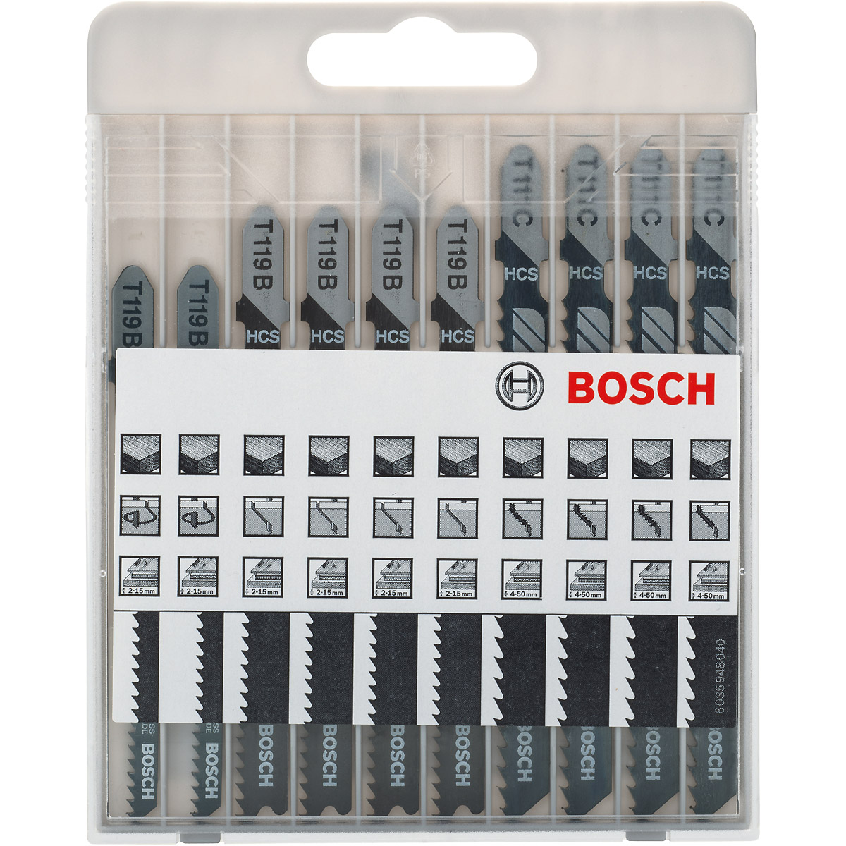 Bosch Stichsägeblatt-Set Basic for Wood, 10-teilig