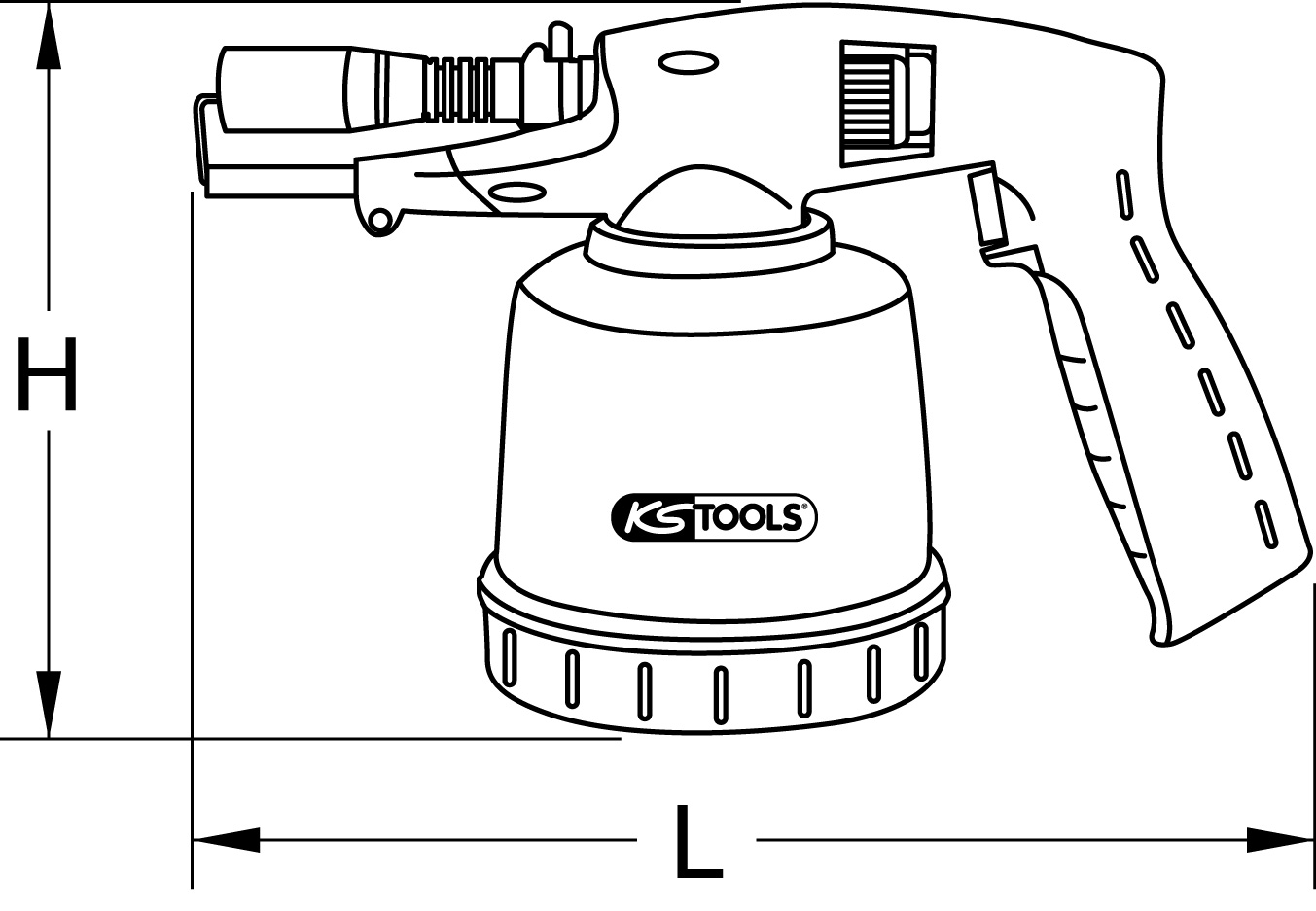 KS Tools Universal-Kartuschenlötgerät mit Piezo-Zündung, rot
