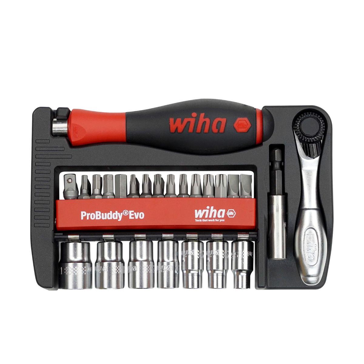 Wiha Bit und Steckschlüssel Set ProBuddy Evo gemischt 40-teilges Set 1/4 zoll