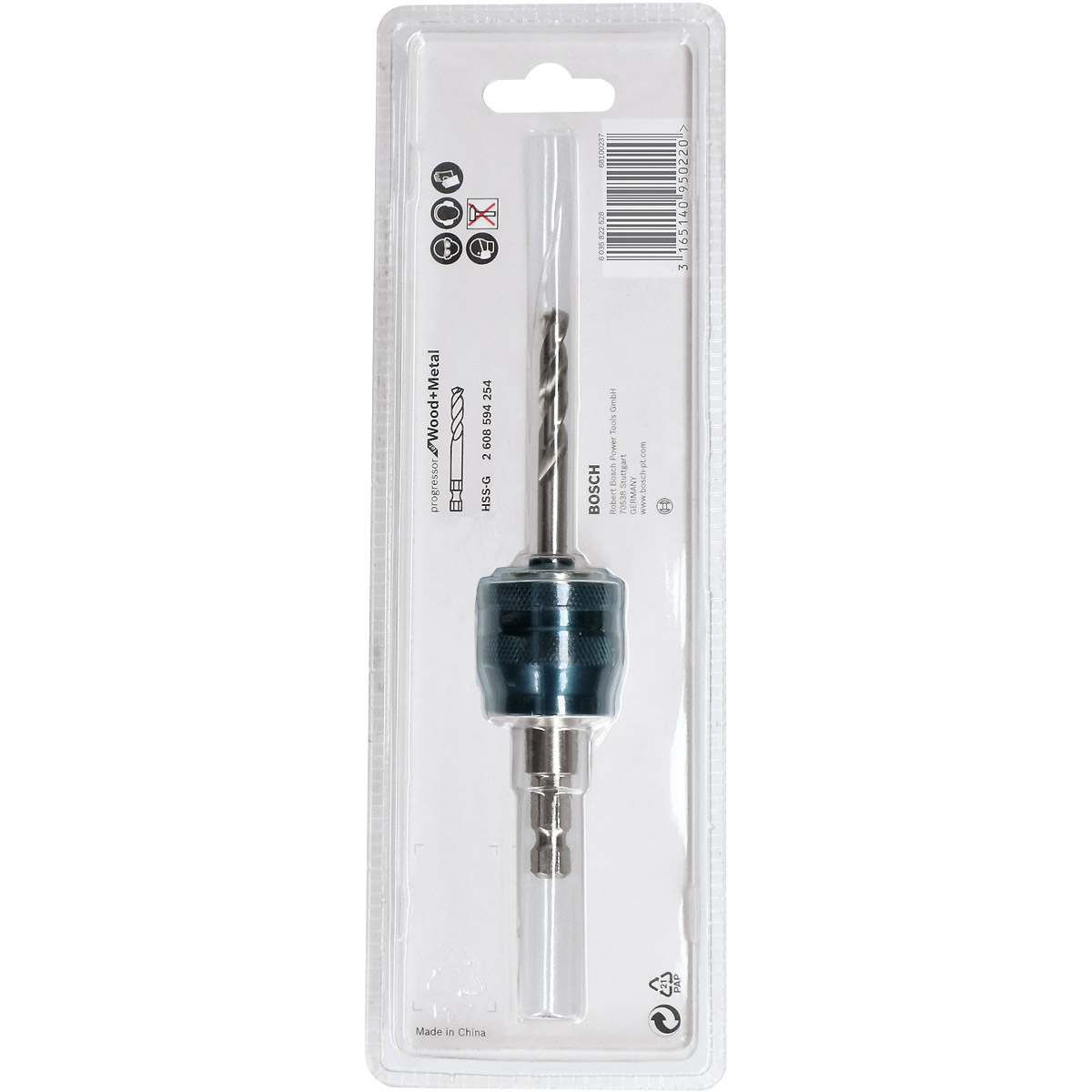 Bosch PC Plus-Dorn 3,8 Zoll, 8,7 mm, Zentrierbohrer HSS-G 7,15 x 85 mm