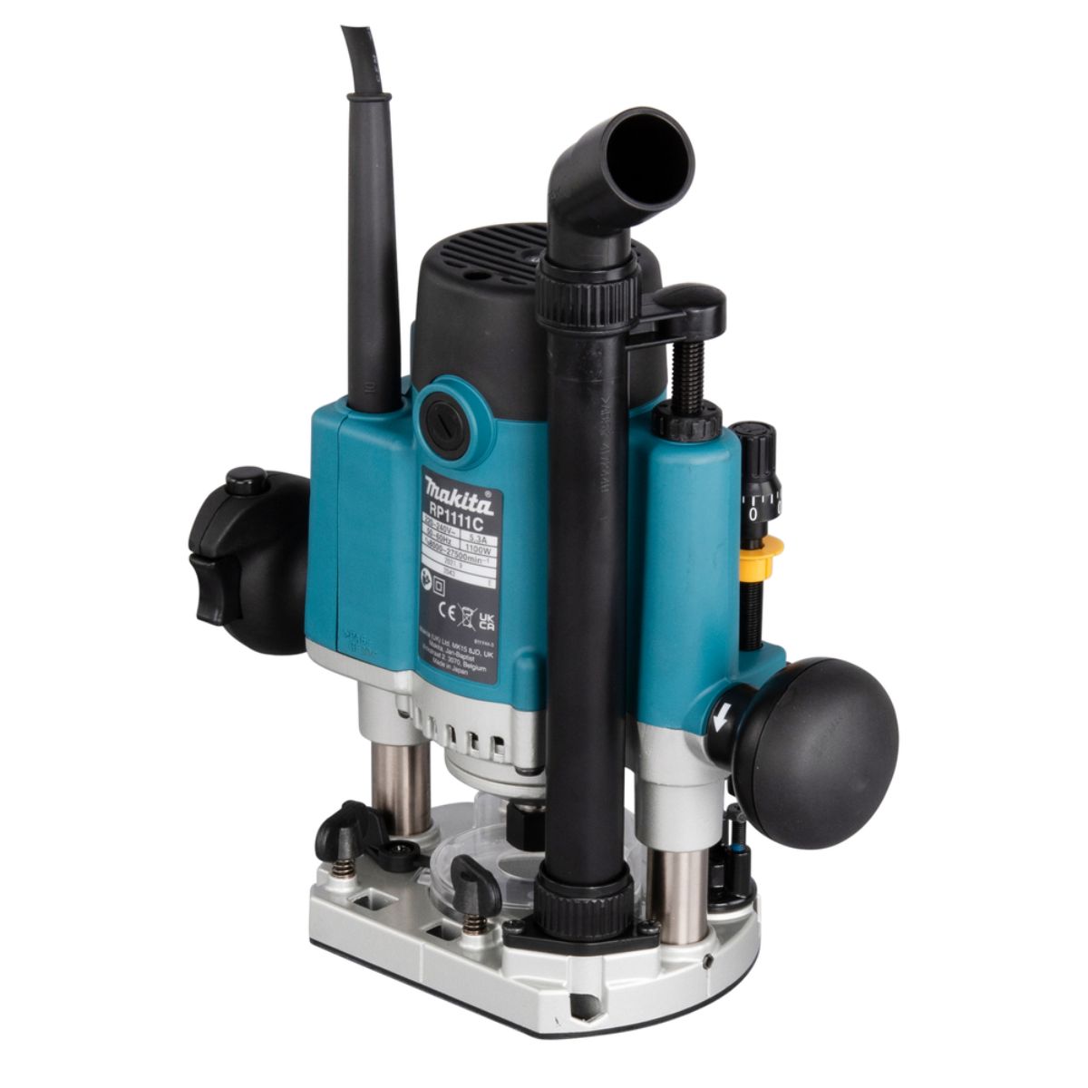 Makita Oberfräse 1.100 W inkl. D-53556 12-teiligem Fräser-Set im MAKPAC RP1111CJFA