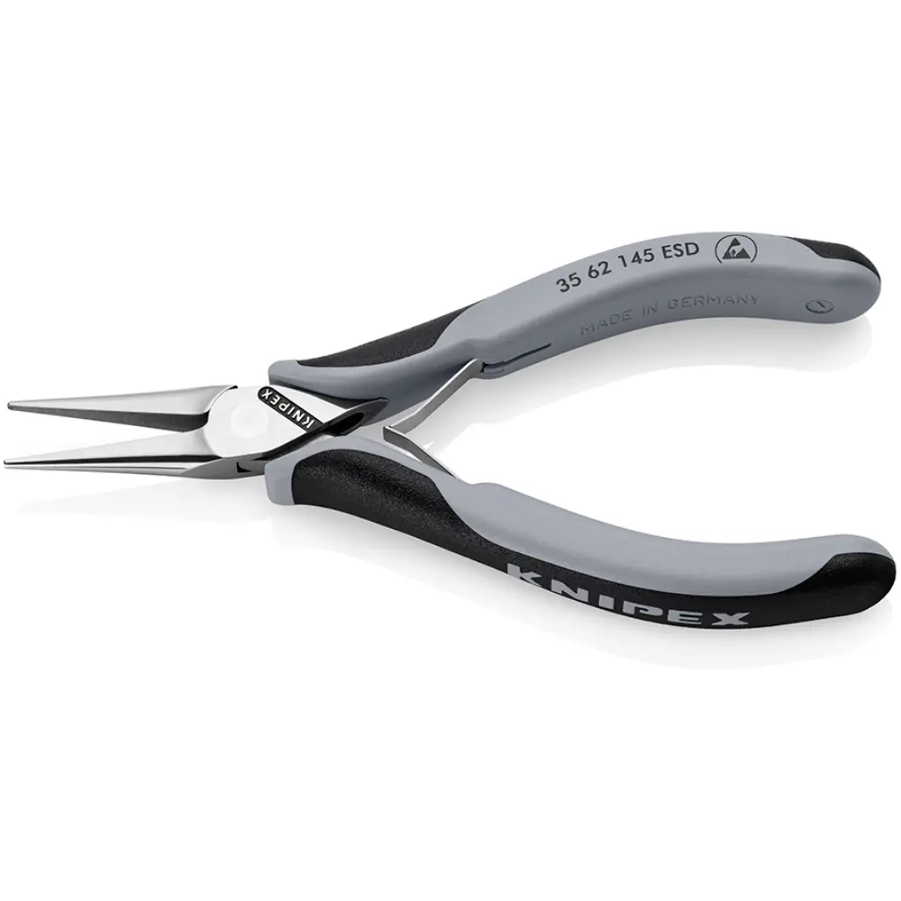 KNIPEX Elektronik-Greifzange ESD mit durchgestecktem Gelenk spiegelpoliert 145 mm