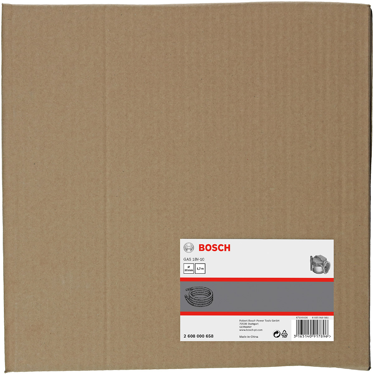 Bosch Schlauch für Bosch-Sauger, 1,6 m, Zubehör für GAS 18V-10 L