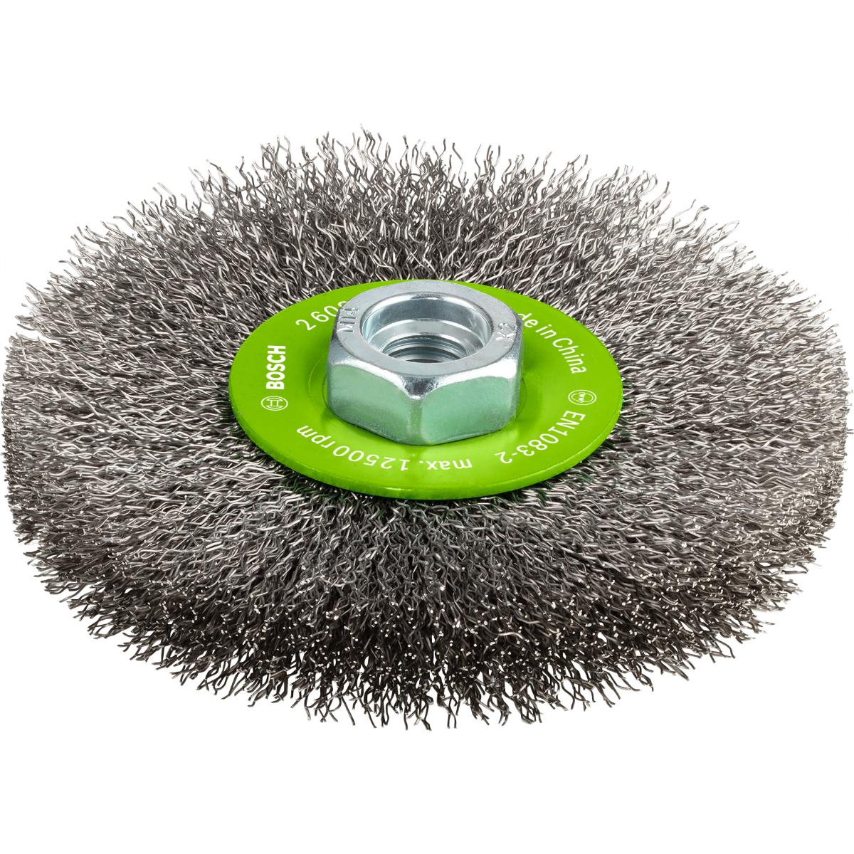 Bosch PRO Scheibenbürste Clean for Inox, gewellt, rostfrei, 115 mm, 0,3 mm, 8500 U/min,M14