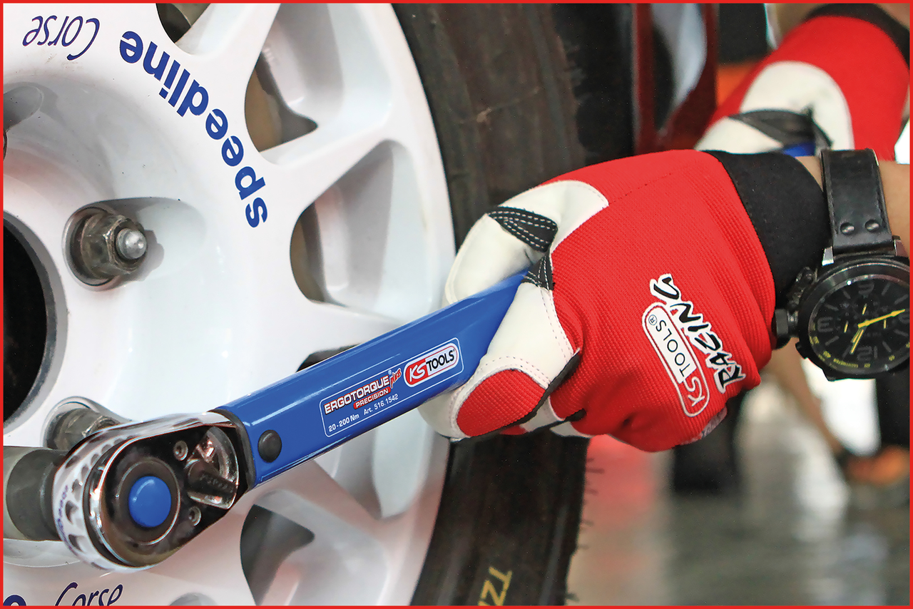 KS Tools Leder-Mechaniker-Handschuh, Vibrationsgedämmt