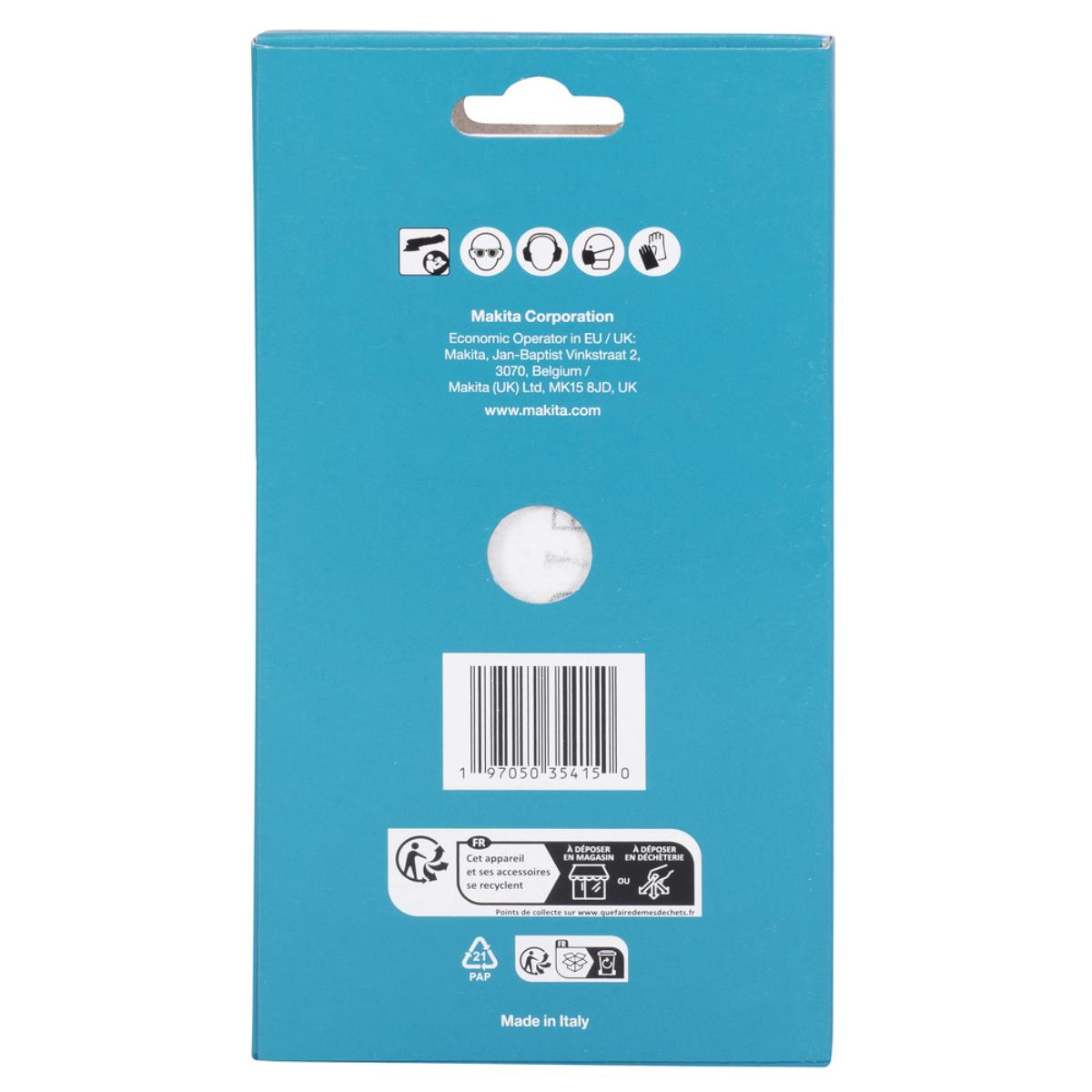 Makita Schleifpapier 100x150mm, Körnung A120,Klett, 7 Loch, 10 Stück