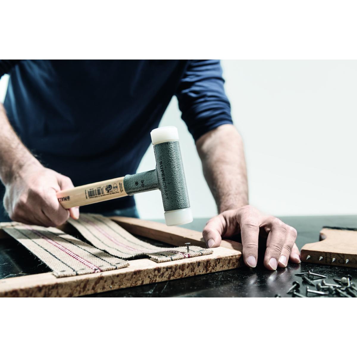 HALDER SUPERCRAFT - Schonhammer rückschlagfrei mit Hickorystiel, Nylon