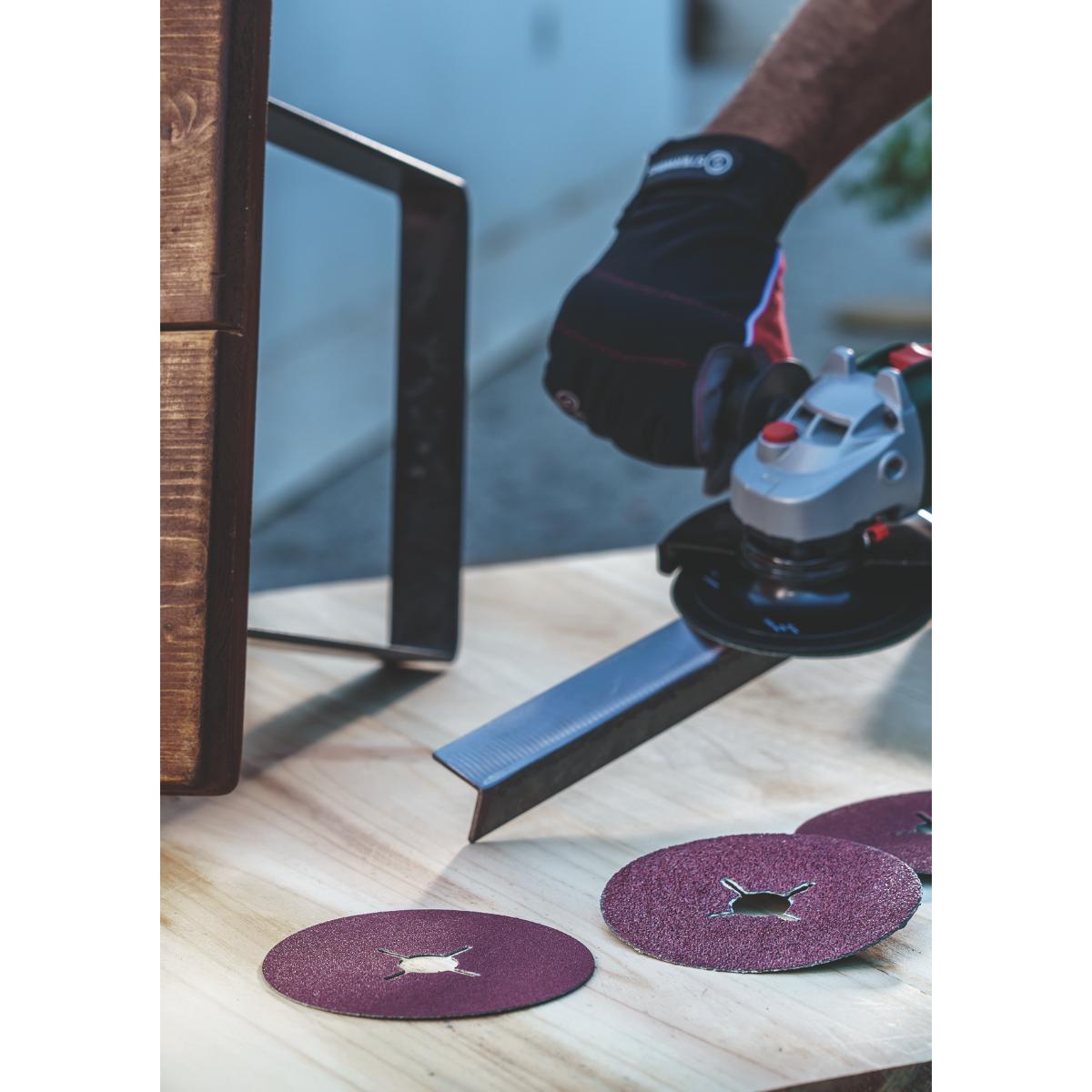 Bosch Fiberschleifscheiben-Set für Winkelschleifer, Korund D=115 mm, K=36-100, 12-tlg.