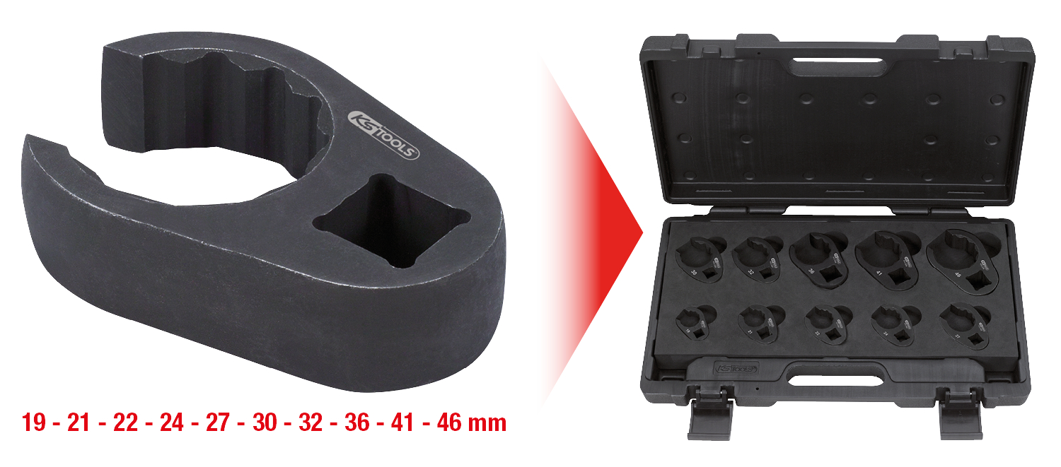 KS Tools Leitungsschlüssel-Satz, SW 19-46 mm, 10-tlg