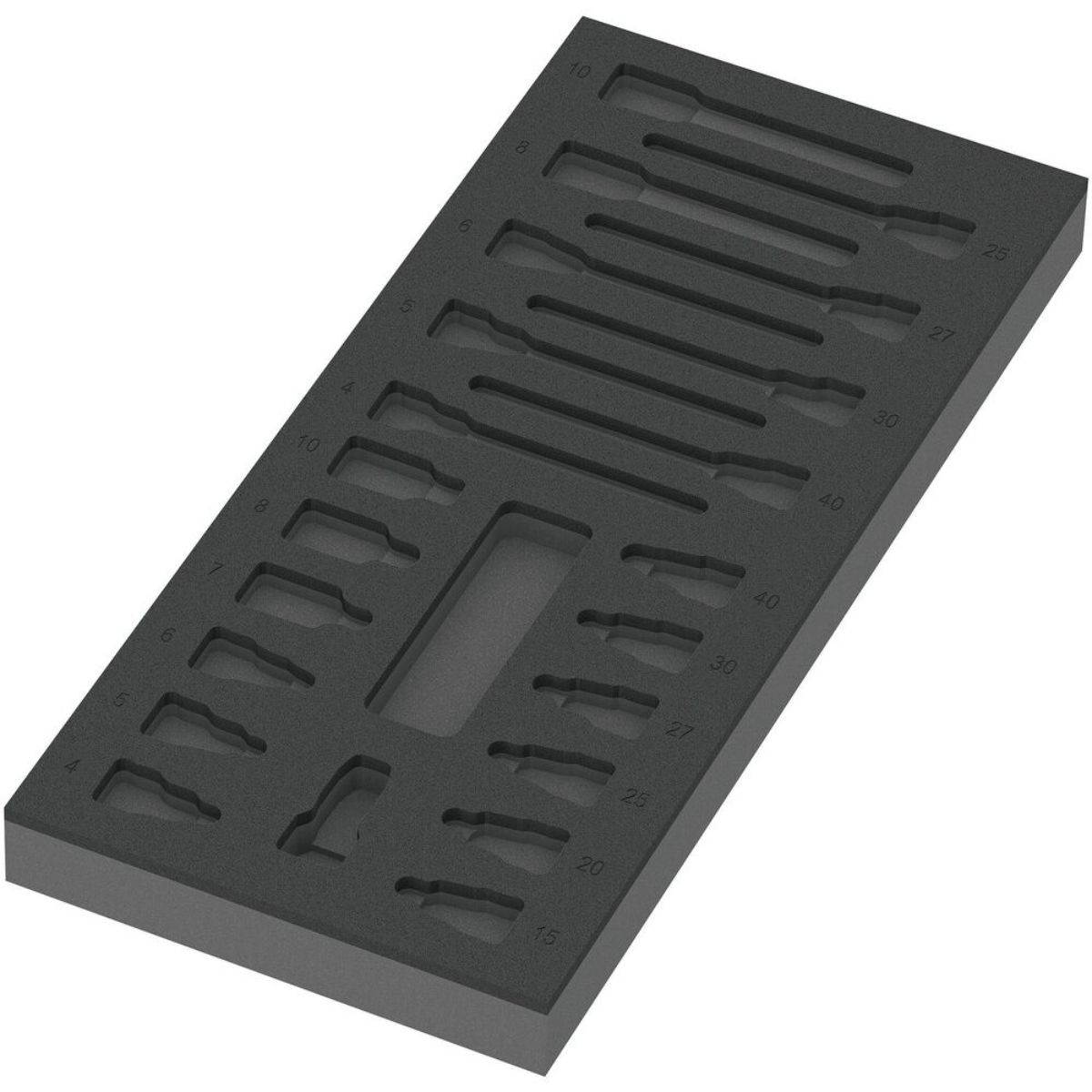 Wera 9823 Schaumstoffeinlage Zyklop B 3/8" Bitnuss Set 1, ohne Werkzeug