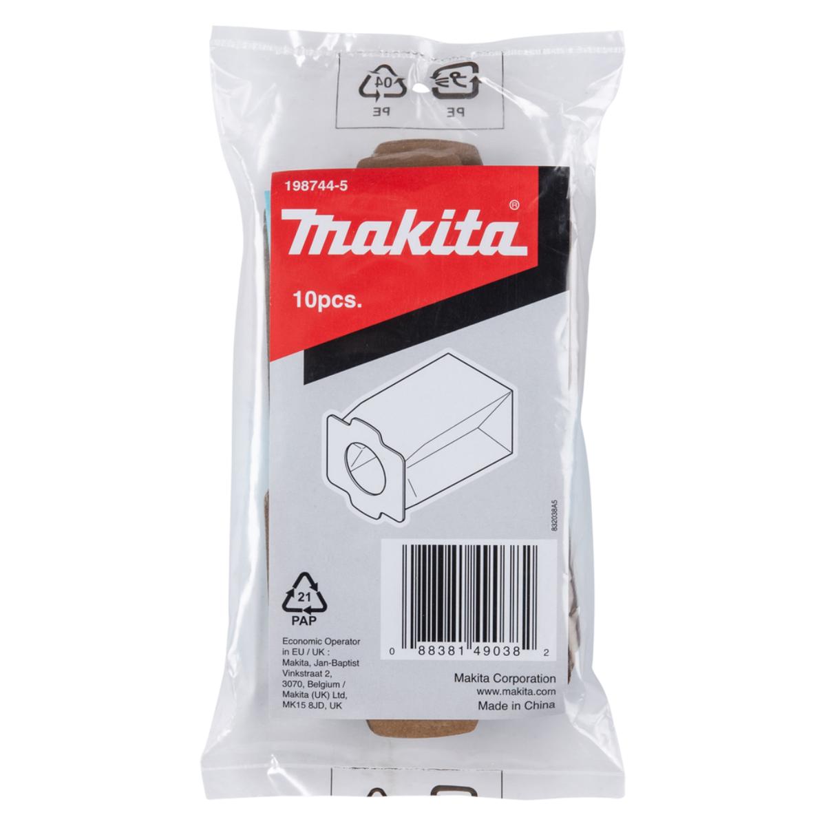 Makita Papierfilter für Akku-Handstaubsauger 300ml 10 Stück - 198744-5