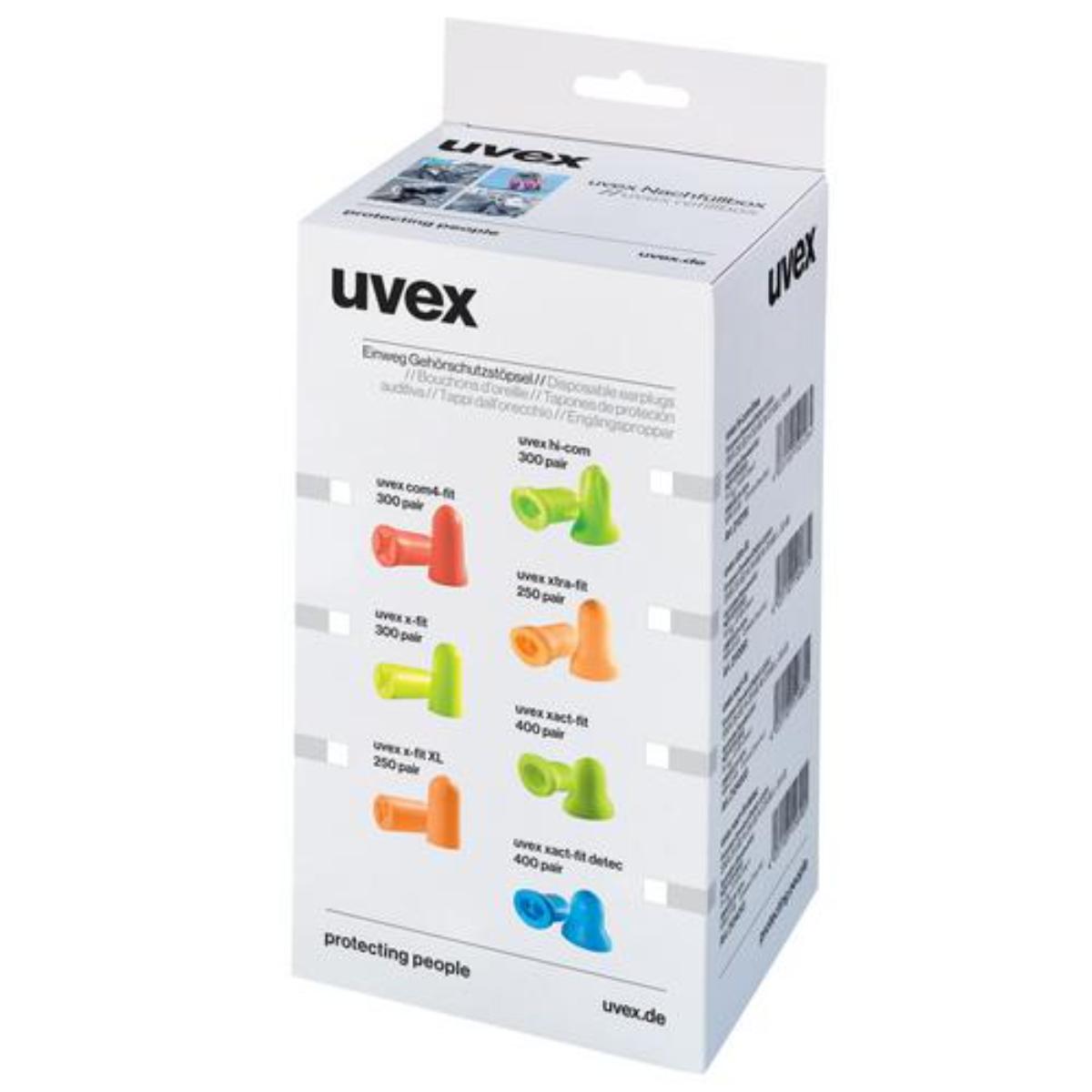 uvex hi-com Gehörschutzstöpsel SNR 24 dB Größe M - Inhalt: 300 Paar lose in Nachfüllbox