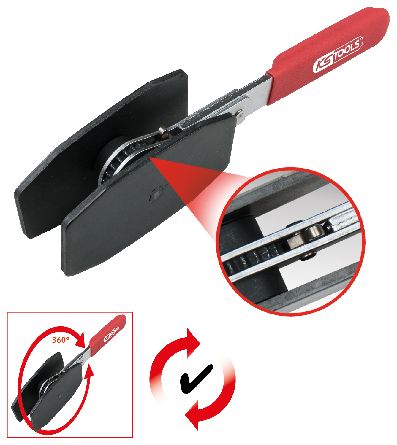 KS Tools Ratschen-Bremskolben-Rücksteller, umschaltbar