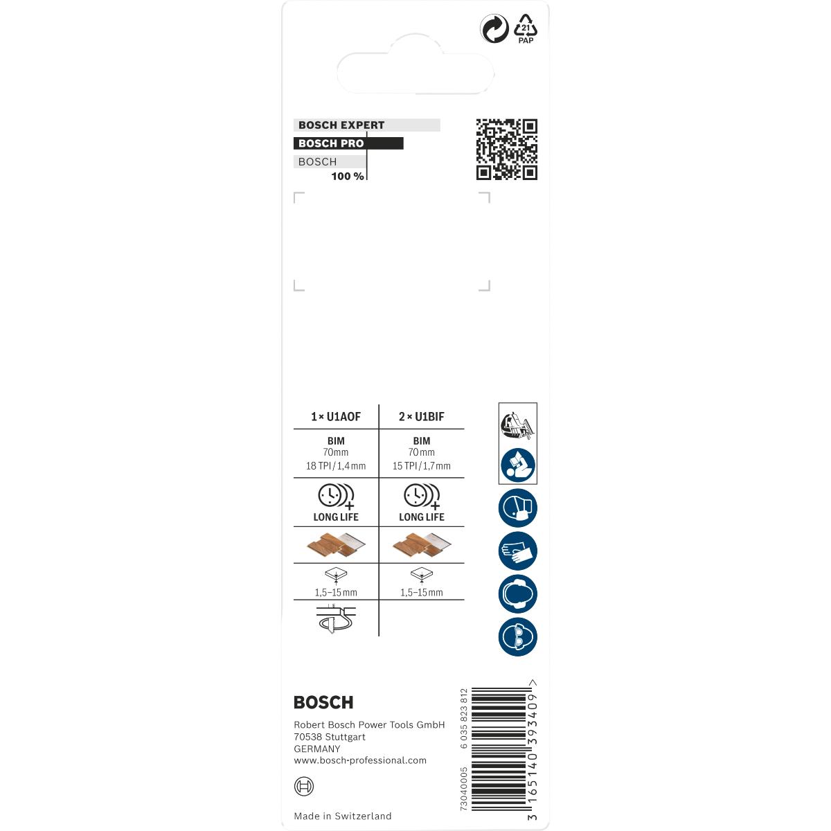 Bosch PRO Stichsägeblatt-Set Special for Laminate, 3-teilig, Universalschaft