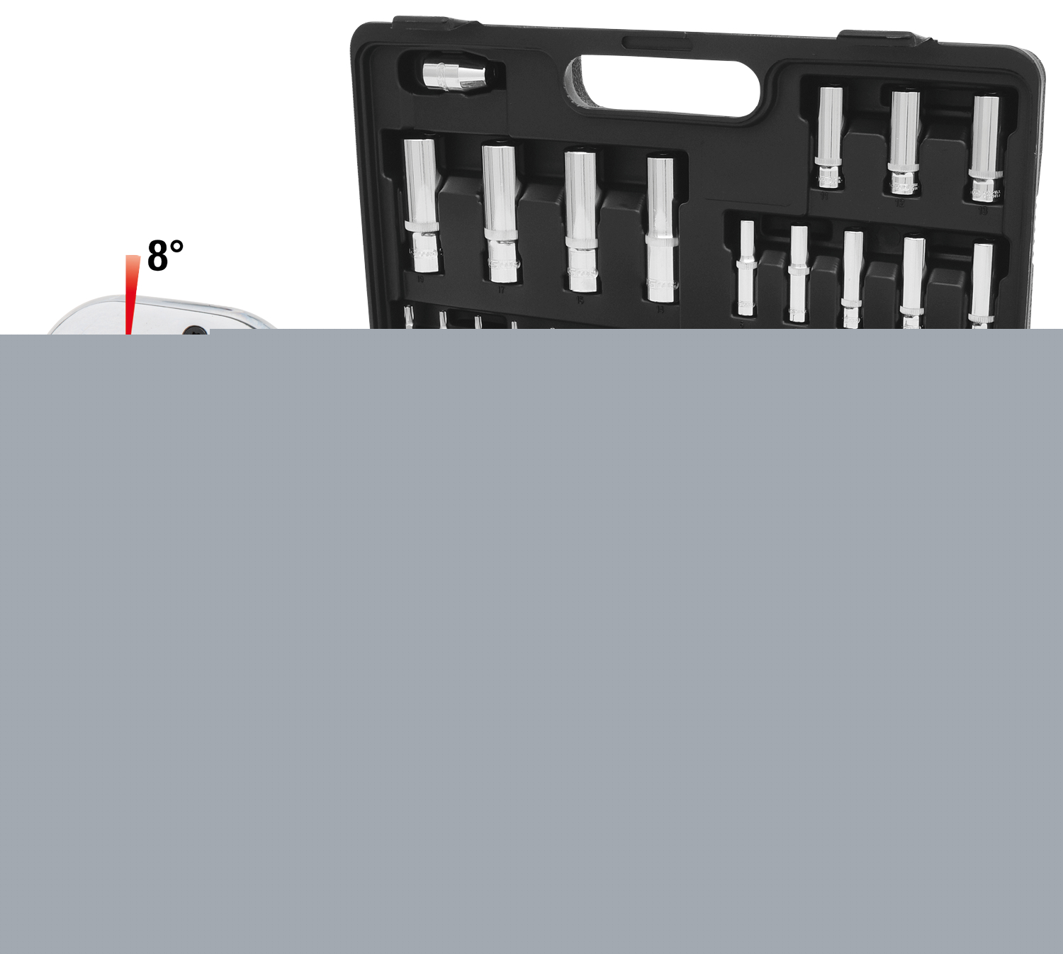 KS Tools 1/4"+1/2" CHROMEplus Steckschlüssel-Satz, 96-tlg