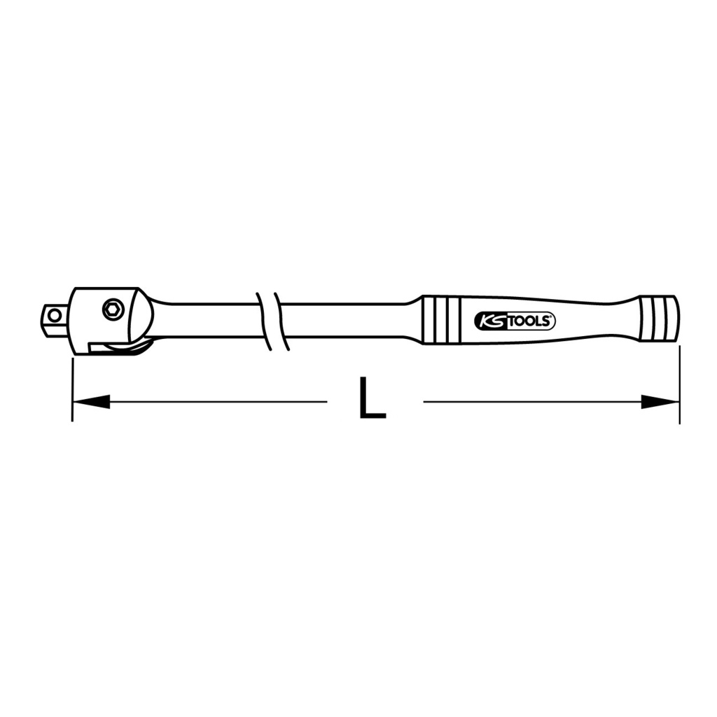 KS Tools 1/2" CHROMEplus Gelenk-Steckgriff