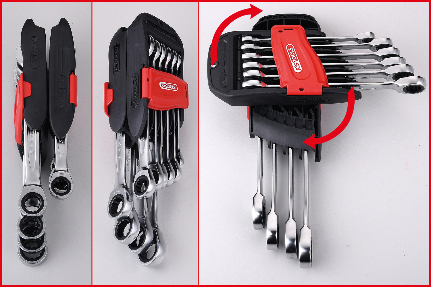 KS Tools GEARplus Ratschenringmaulschlüssel-Satz, 10-tlg