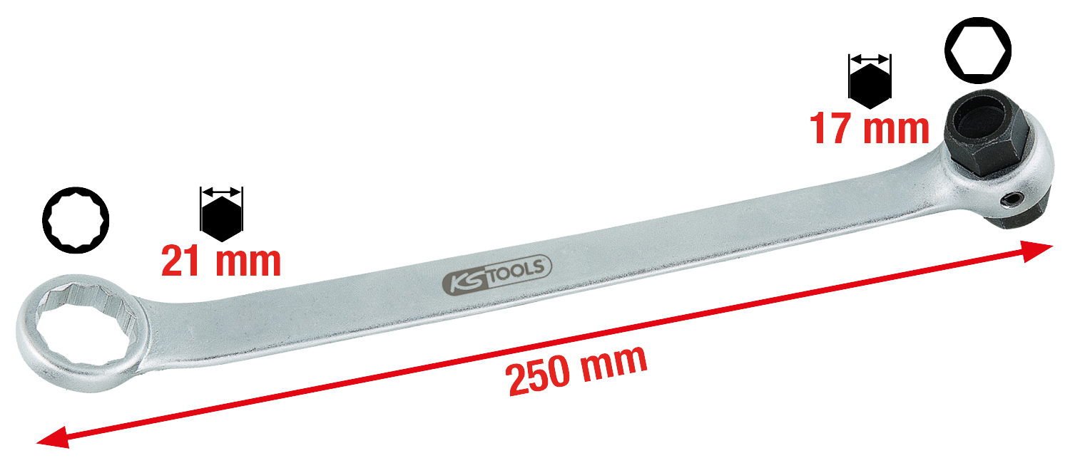 KS Tools Öldienst-Schlüssel Innensechskant für VAG, 17x21mm