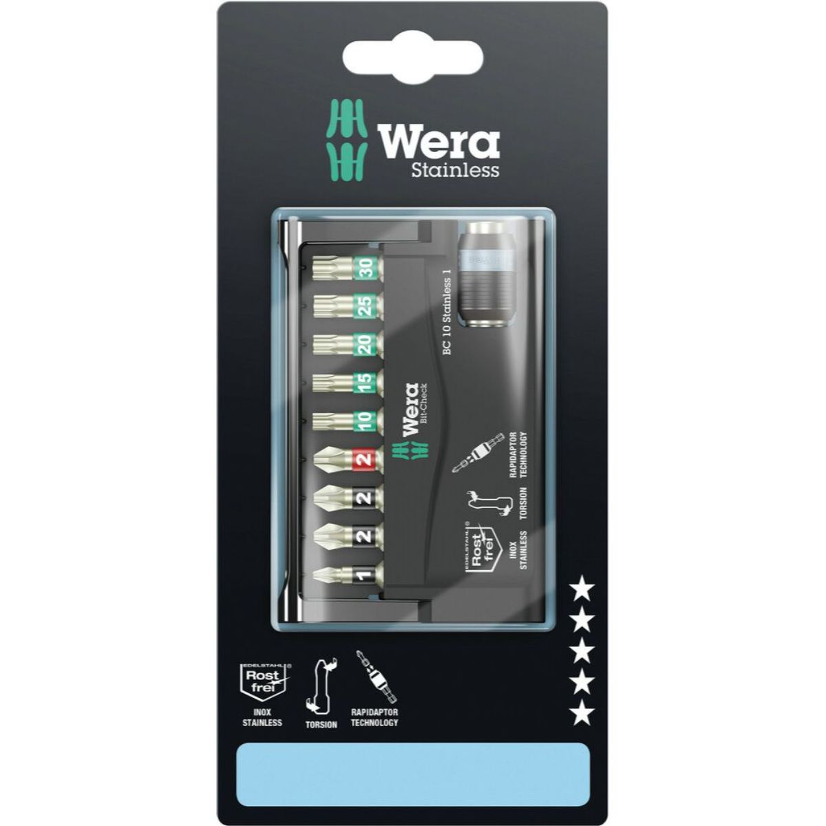 Wera Bit-Check 10 Stainless 1 SB, 10-teilig