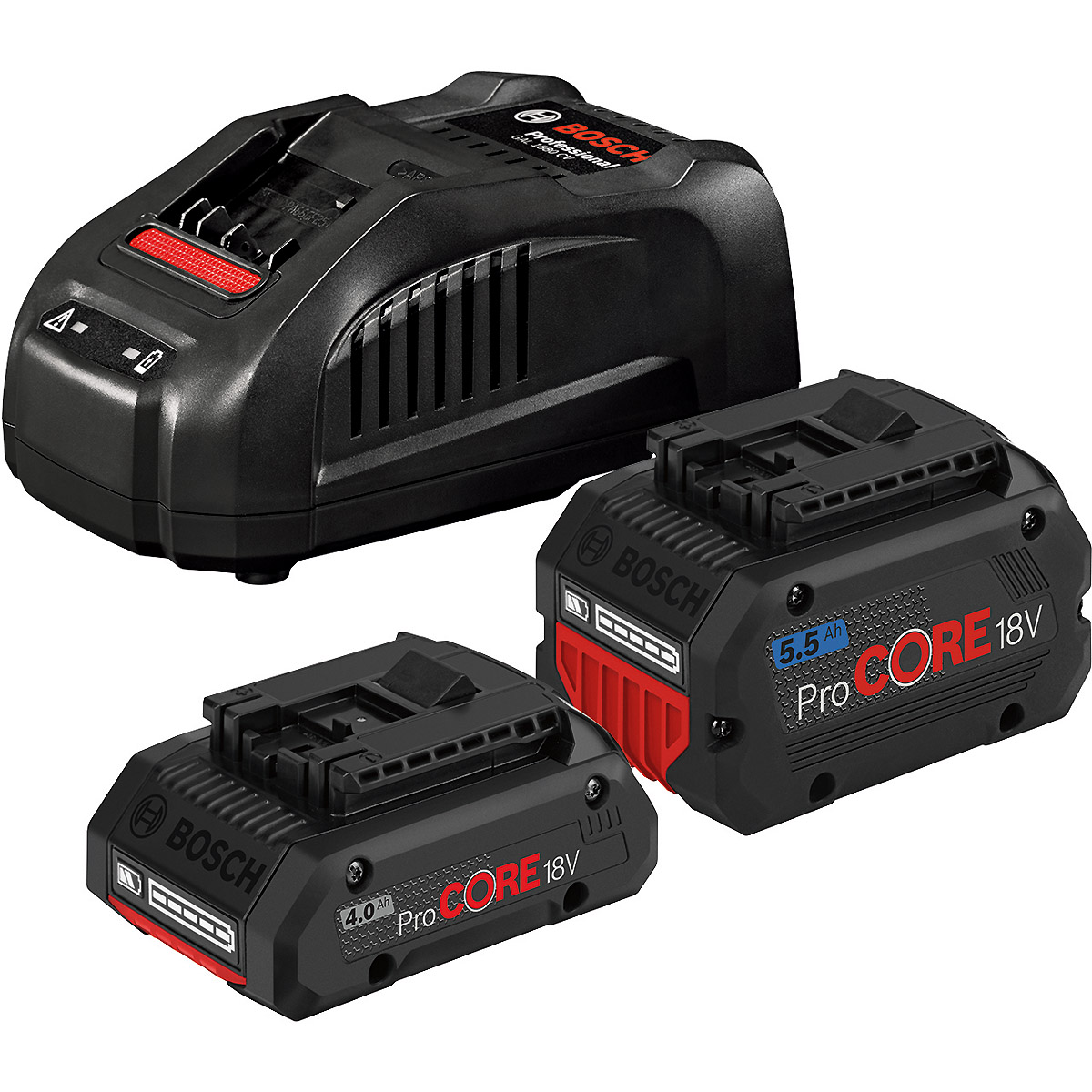 Bosch Starter-Set 1 x ProCORE18V 4.0Ah + 1 x ProCORE18V 5.5Ah + GAL 1880 CV