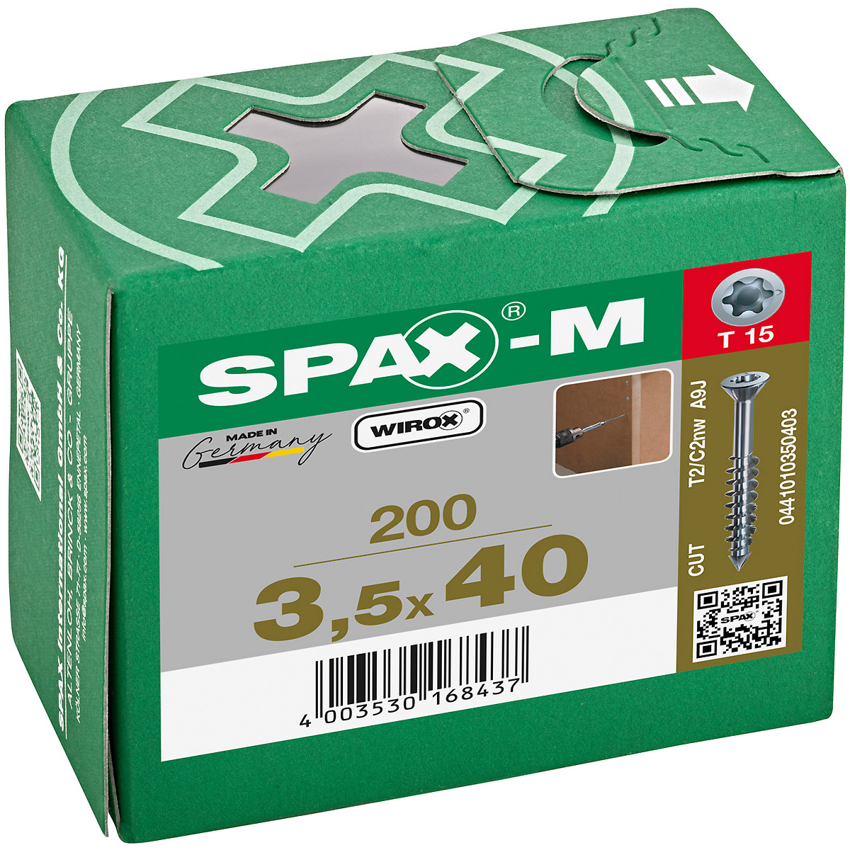 SPAX-M Senkkopf T-Star Plus T15 Teilgewinde Cut WIROX, 200 Stück