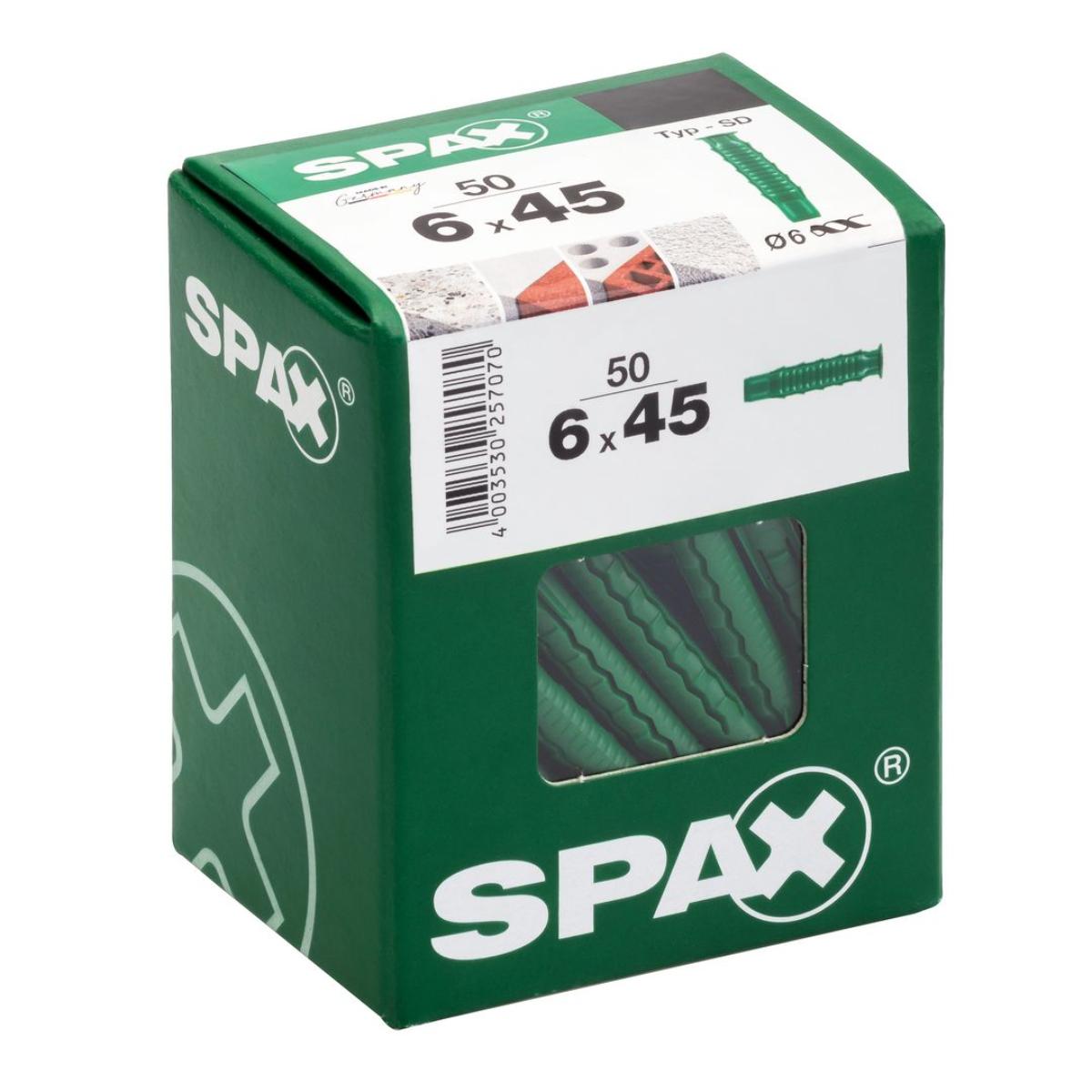 SPAX Duebel Typ-SD L 6 x 45 mm, 50 Stück