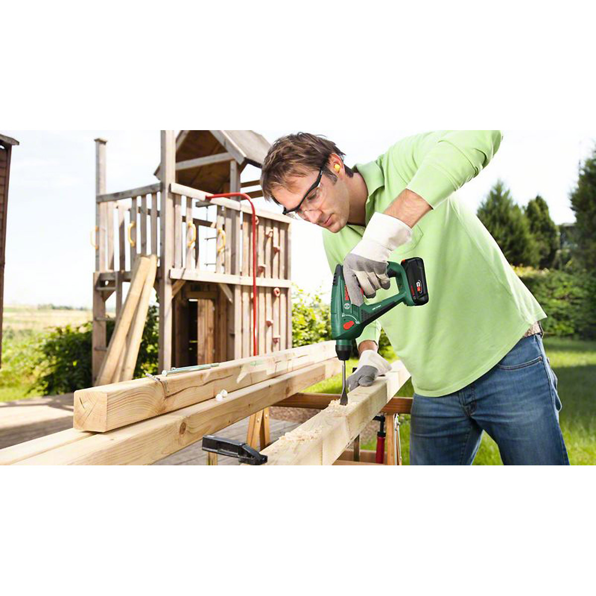 Bosch Akku-Bohrhammer Uneo Maxx, 2 Akku PBA 18V 2.0Ah W-B, Ladg. AL 18V-20 u. Koffer