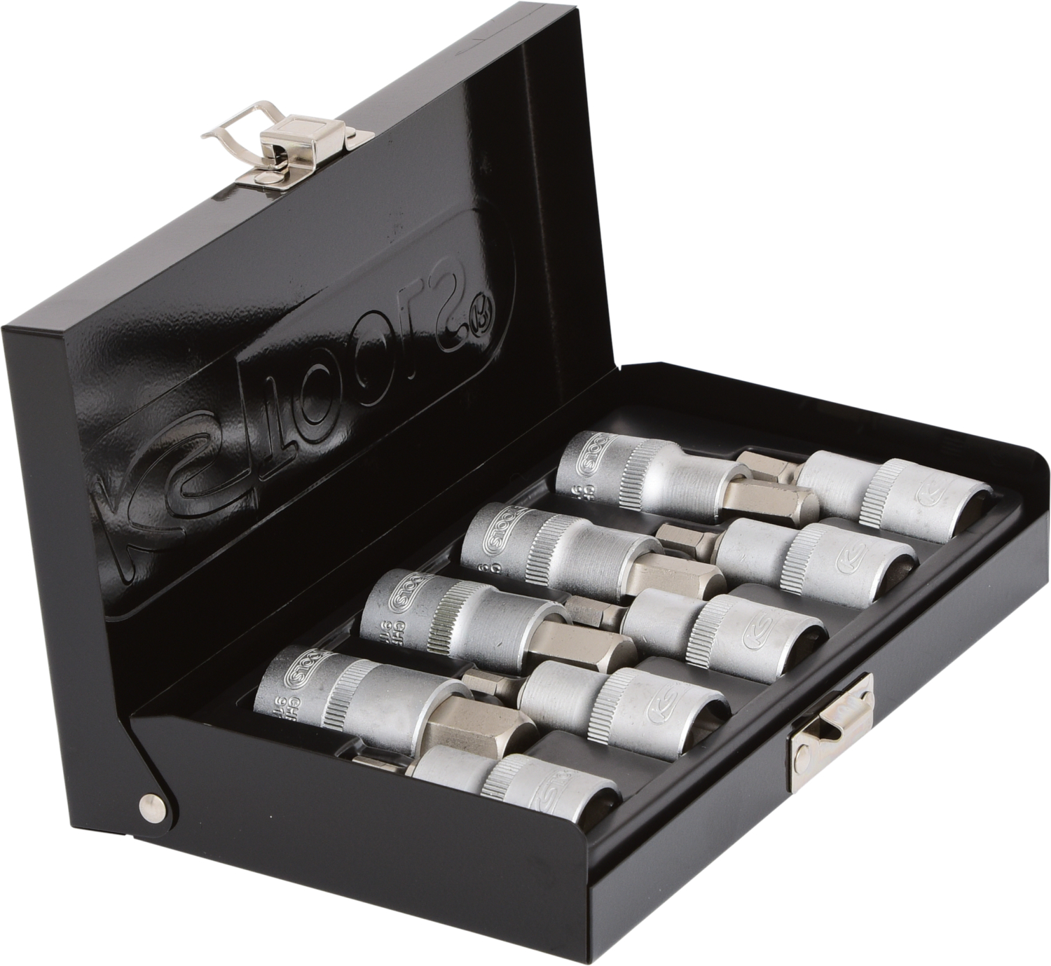 KS Tools 1/2" Bit-Stecknuss-Satz Innensechskant, kurz, 9-tlg