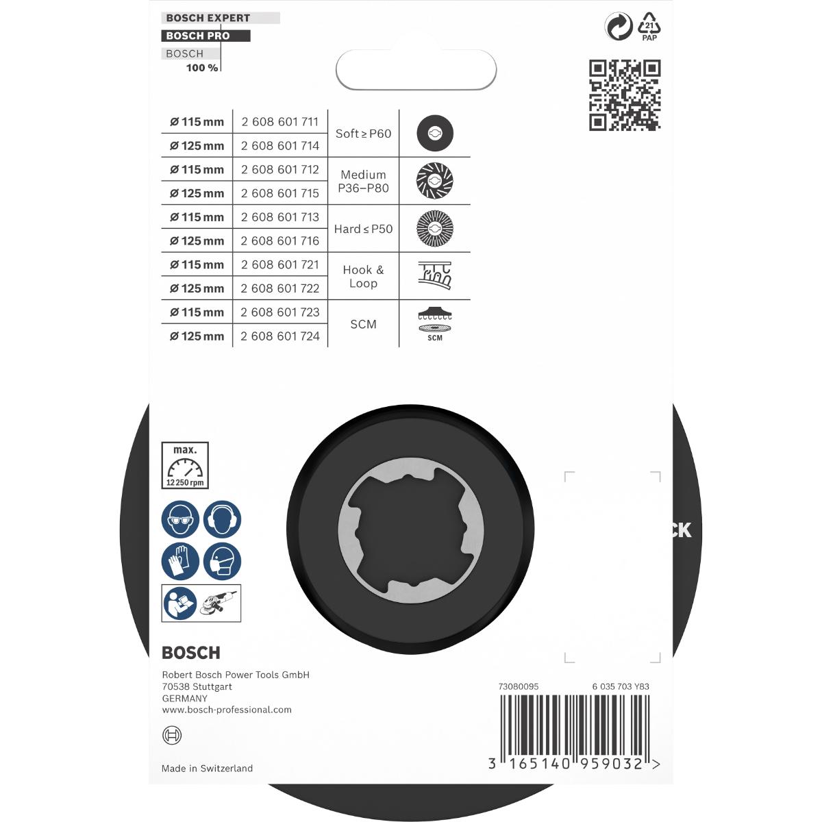 Bosch PRO X-LOCK SCM Stützteller mit Mittelstift