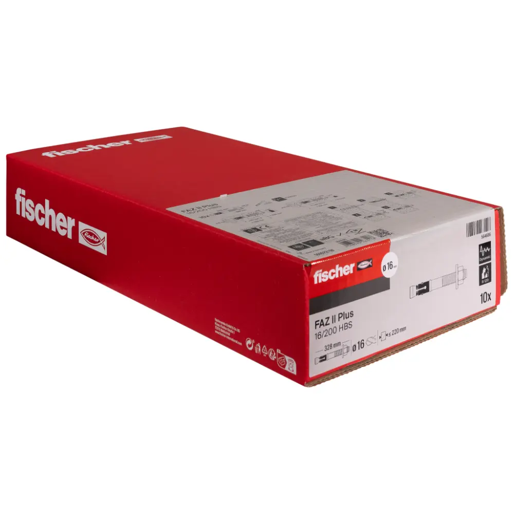 Fischer Bolzenanker FAZ II Plus 16/200 HBS mit U-Scheibe galvanisch verzinkt