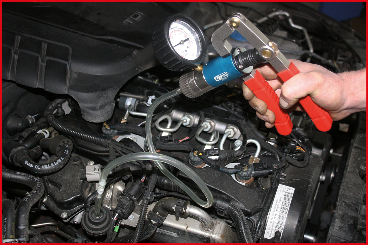 KS Tools Druck- und Unterdruckpumpen-Satz, 7-tlg