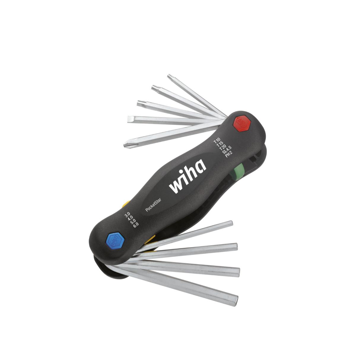 Wiha Multitool PocketStar gemischt 9-teilges Set mit SB-Aufhänger - 5 Stück