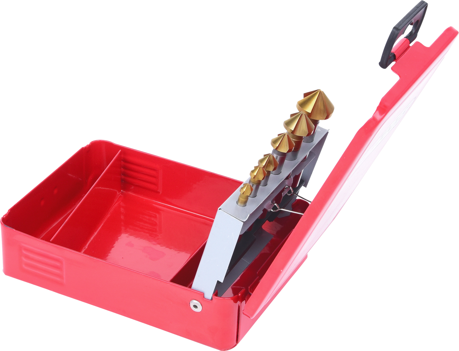 KS Tools HSS TiN Kegel-Entgratsenker-Satz, Stahlblechkassette 6-tlg
