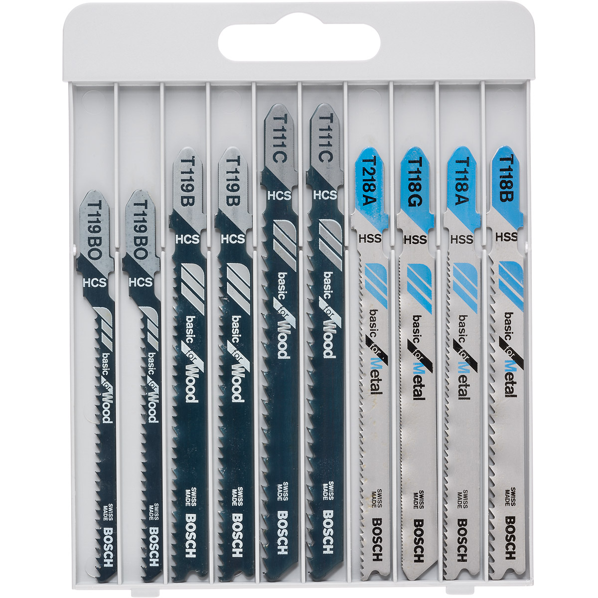 Bosch Stichsägeblatt-Set Basic for Wood and Metal, 10-teilig