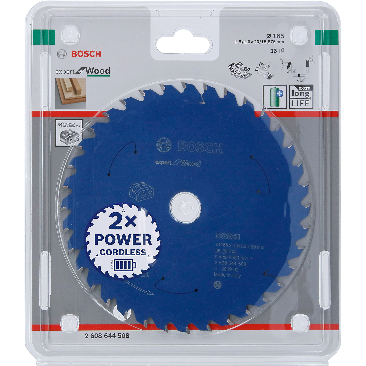 Bosch Akku-Kreissägeblatt Expert for Wood ø 165 mm