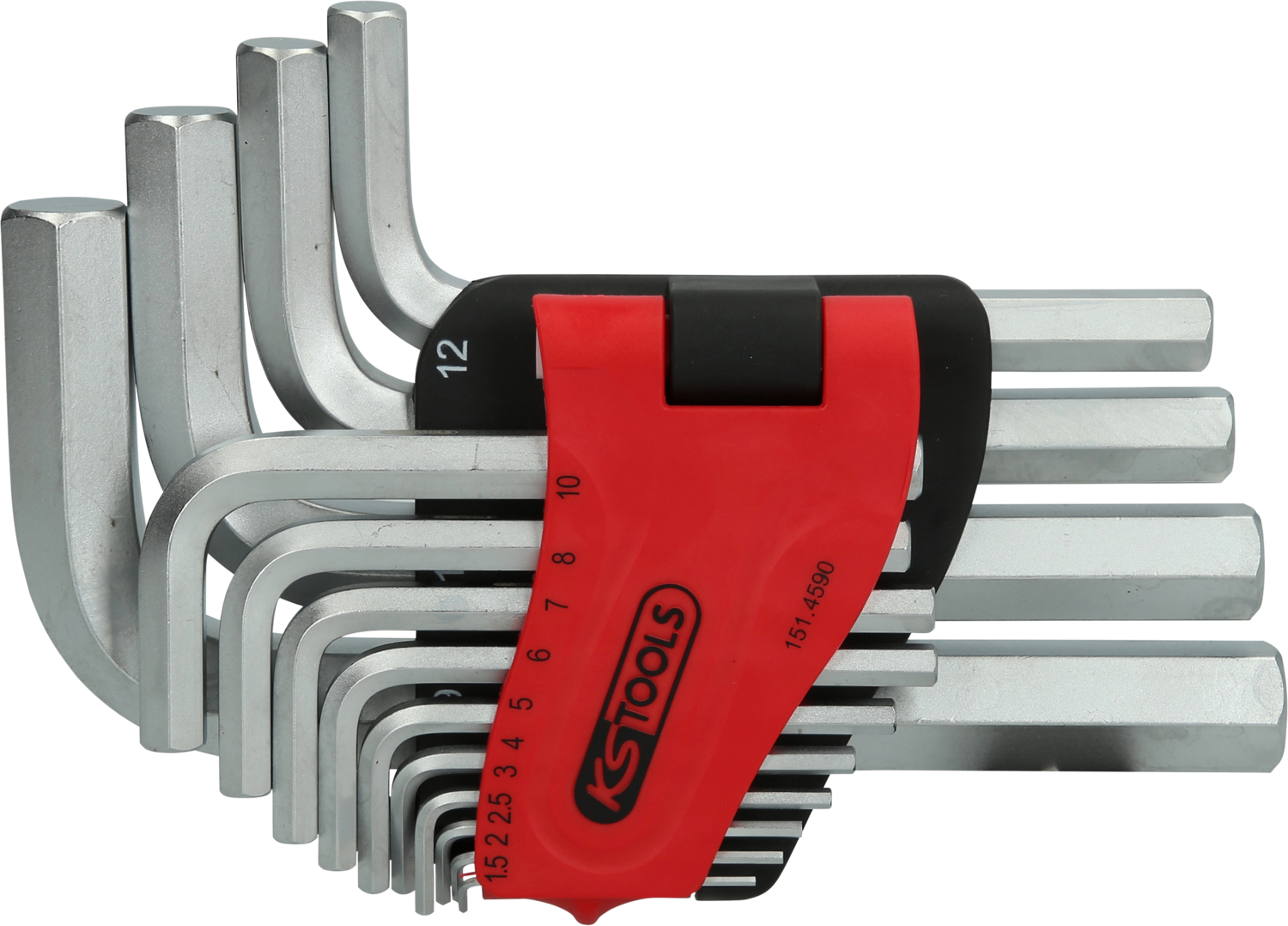 KS Tools Innensechskant-Winkelstiftschlüssel-Satz, im Klapphalter,14-tlg1,5-19mm