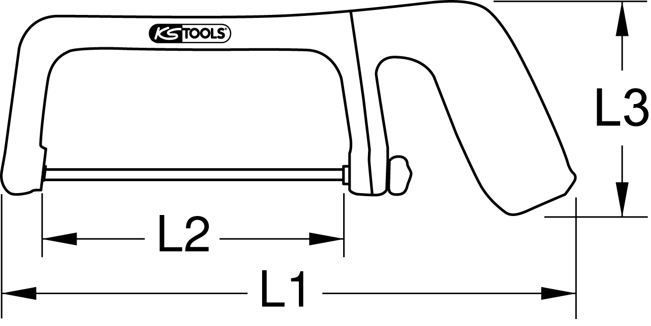 KS Tools Metallbügelsäge mit Schutzisolierung, 265mm