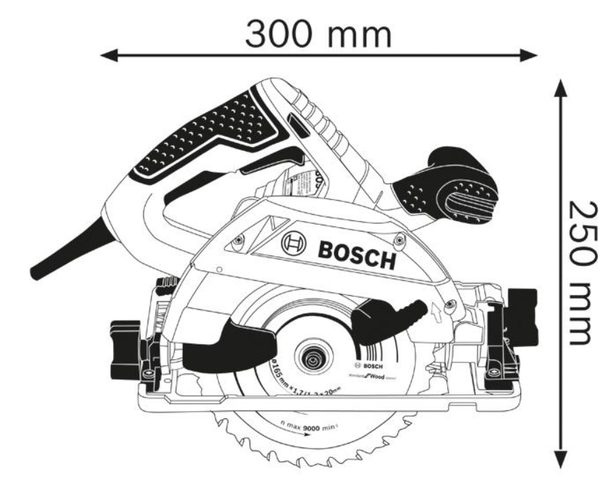 Bosch Handkreissäge GKS 55+ GCE, im Karton