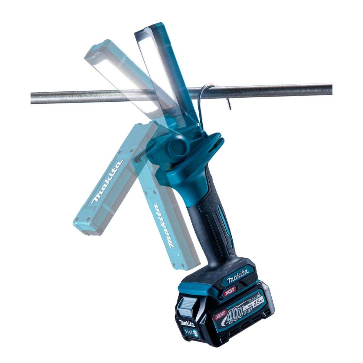 Makita LED-Akku-Arbeitsleuchte 40V max. - 180/400/800 lx - 100/250/500 lm - ML006GX