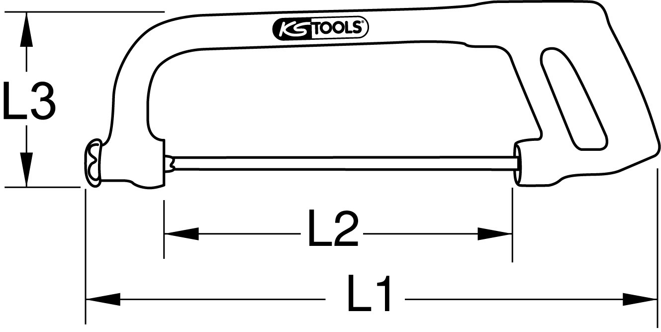 KS Tools Metallbügelsäge mit Schutzisolierung, 275mm