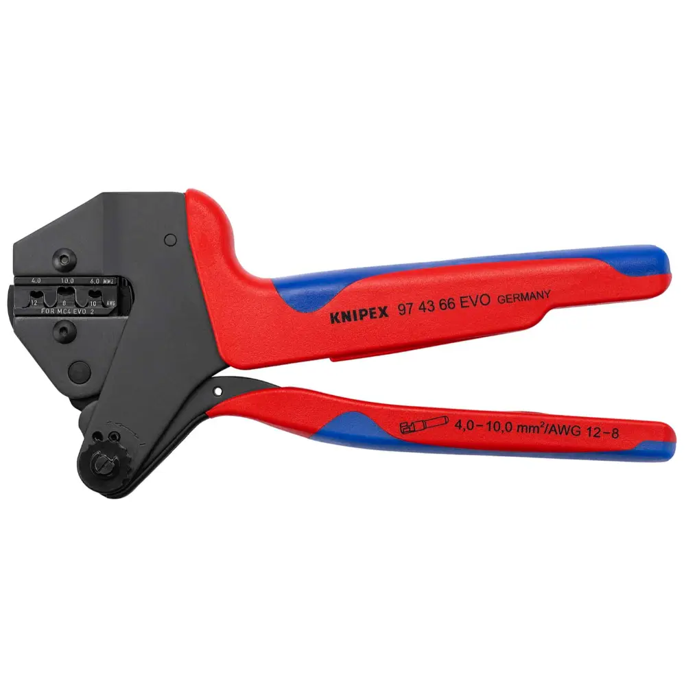 KNIPEX Crimp-Systemzange für auswechselbare Crimpeinsätze brüniert 200 mm