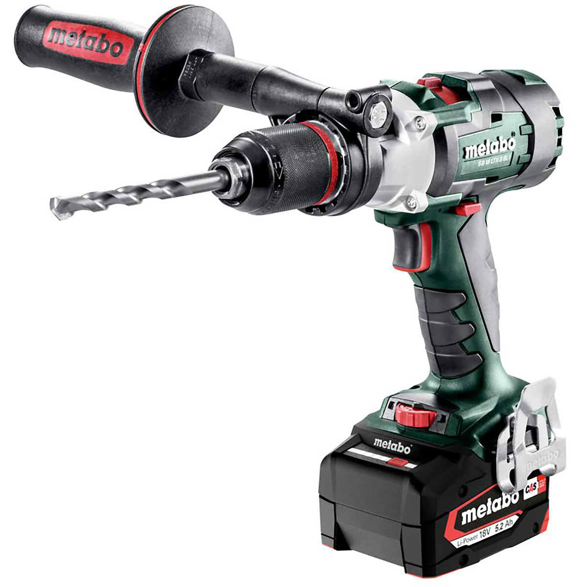 Metabo Akku-3-Gang-Schlagbohrschrauber SB 18 LTX-3 BL I metaBOX 145 L - 18V 2x5.2Ah Li-Power + ASC 5