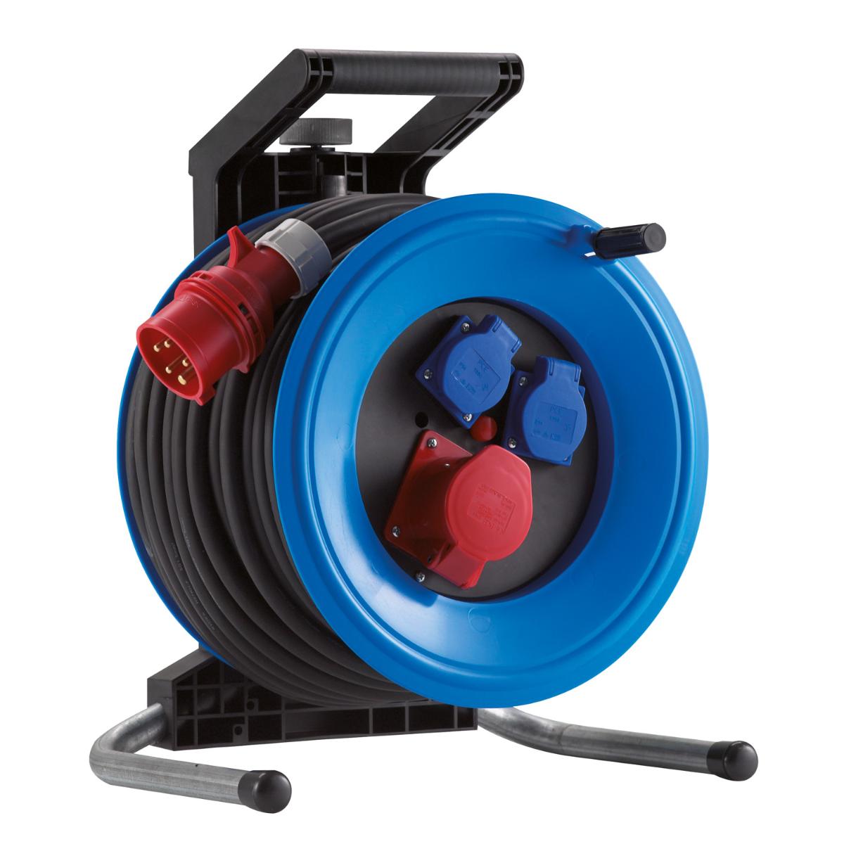 HEDI Kunststoff-Drehstromkabeltrommel Professional Plus Ø 320 mm, 32A-Ausführung, 25 m