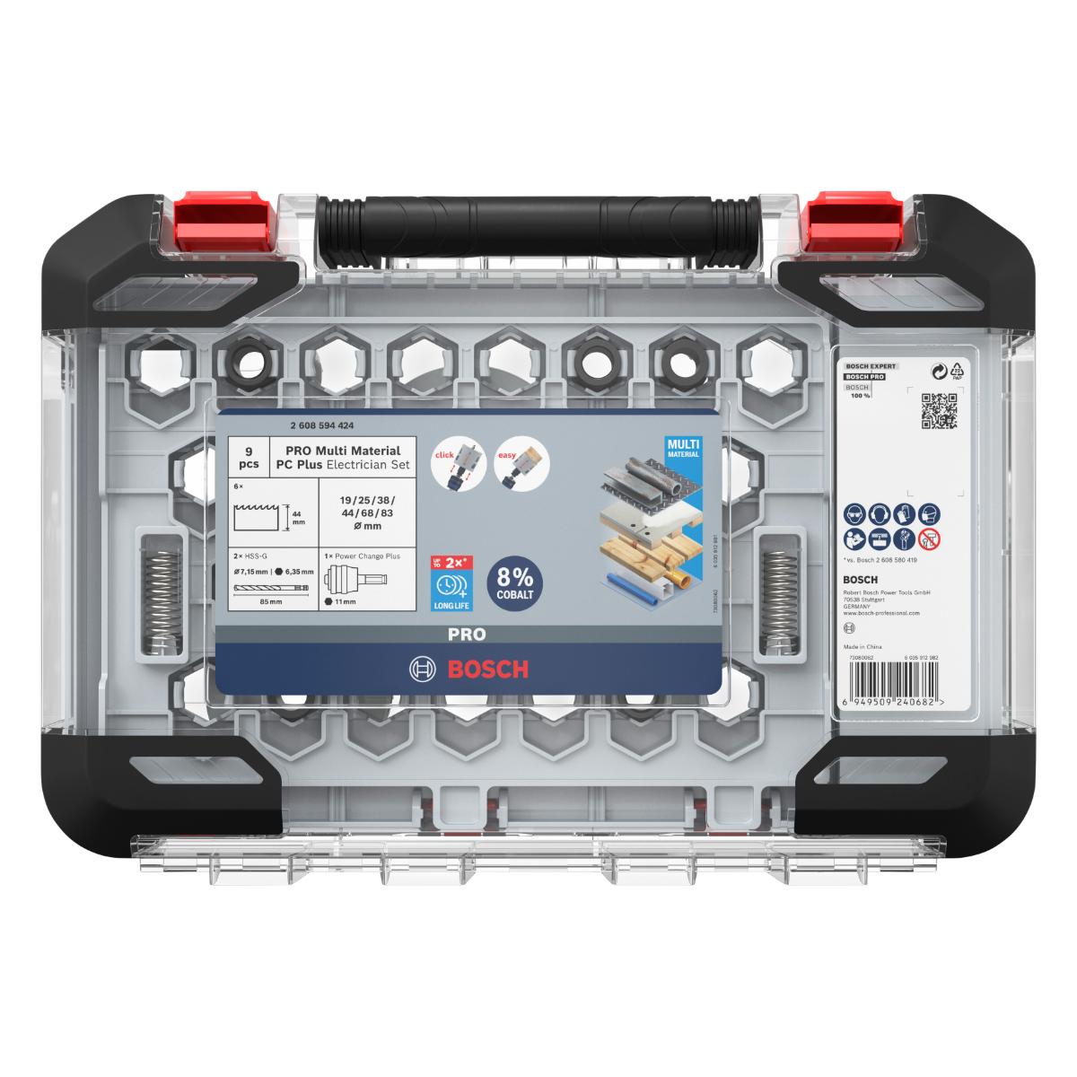 Bosch PRO Multi Material PC Plus Lochsägen ø 19,25,38,44,68,83 - 9 teiliges Set