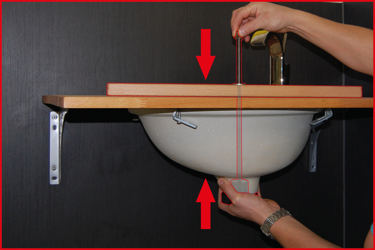KS Tools Ein-Mann-Waschbecken-Montage-Satz, 2-tlg