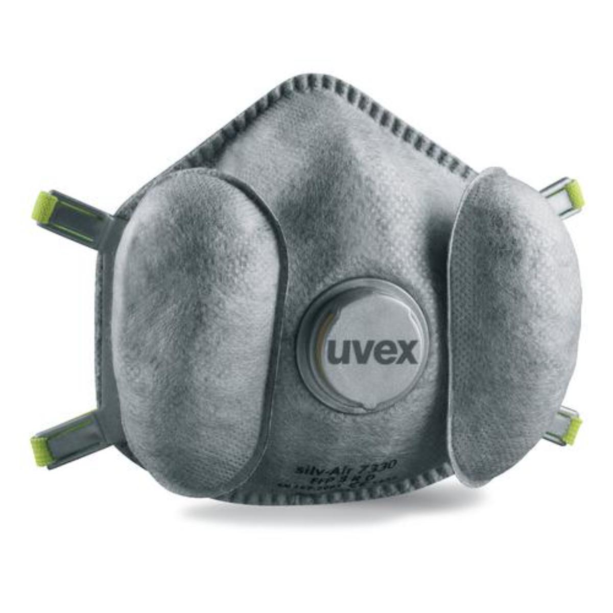uvex silv-Air e Atemschutzmaske 7330 FFP3 mit Ausatemventil - 3 Stück