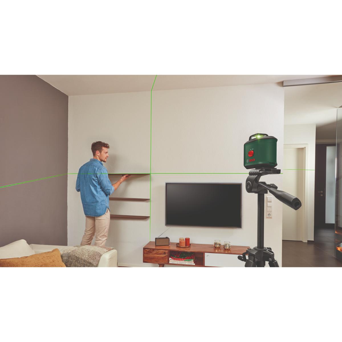 Bosch Kreuzlinien-Laser UniversalLevel 360 Set,Stativ TT 150 ECO- Lieferkarton