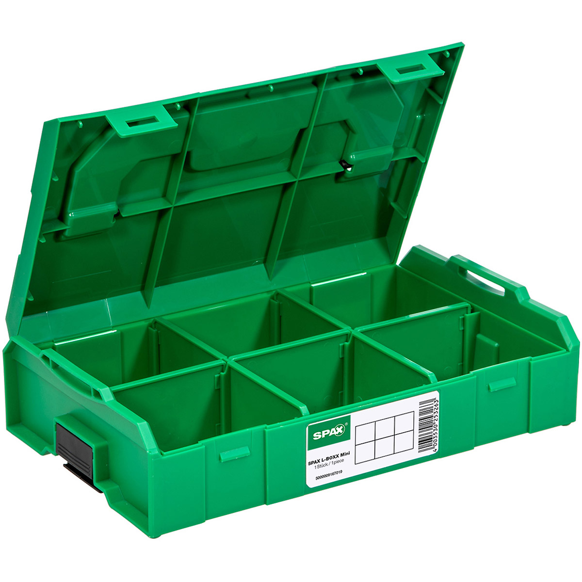 SPAX L-Boxx Koffer Kunststoff Mini, leer, mit Einsätzen