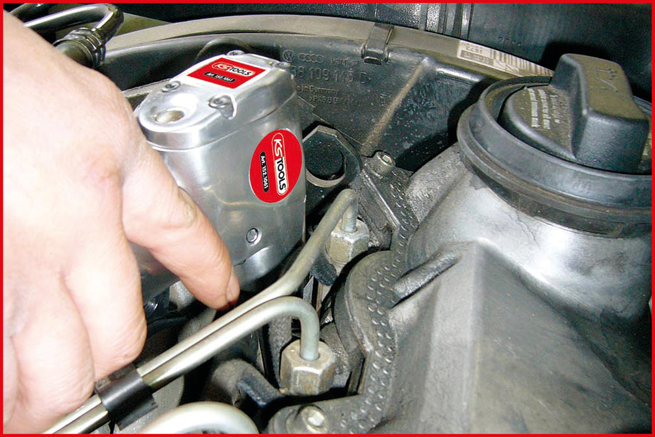 KS Tools 1-4'' Glühkerzen-Druckluft-Vibrationsschrauber-Satz, 5-tlg