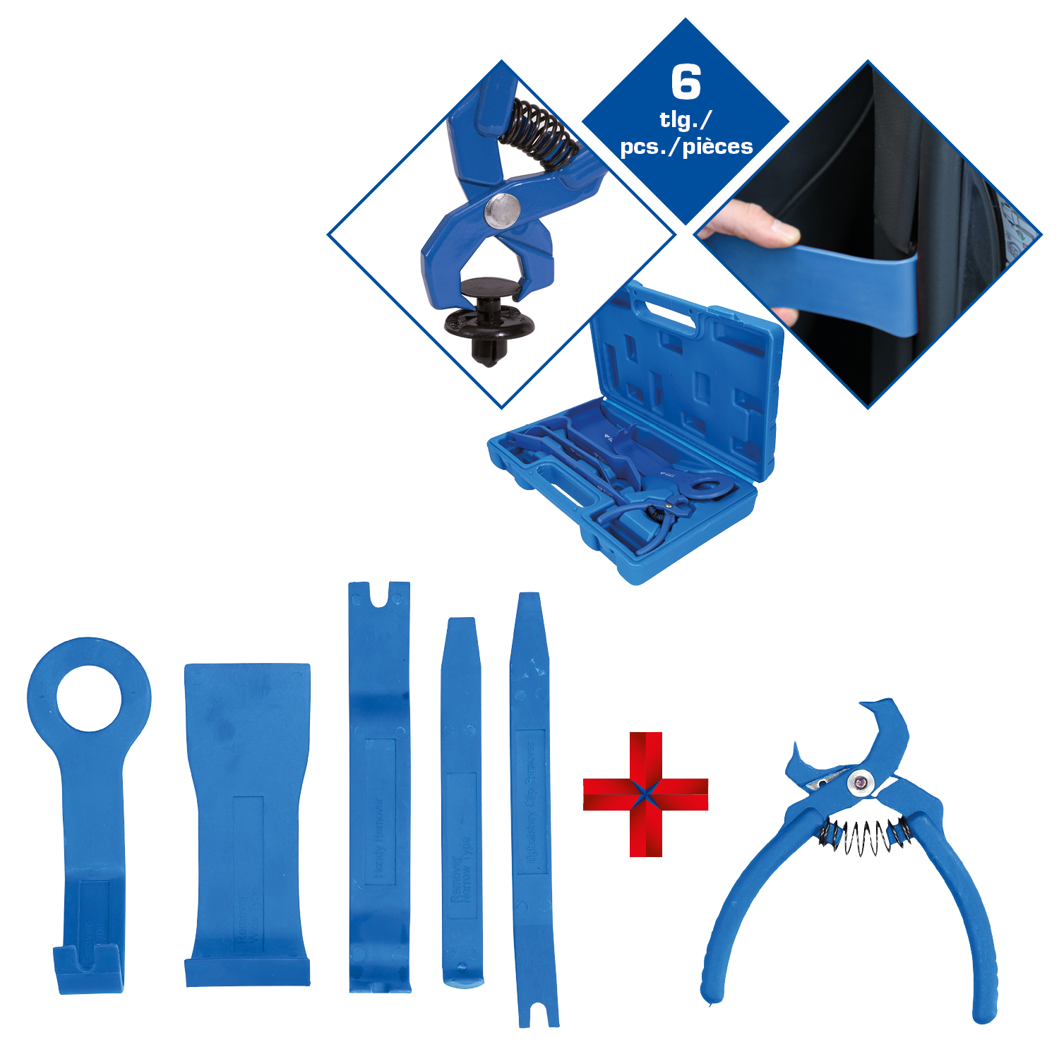 Brilliant Tools Zierleistenkeile-Polster-Satz, 6-tlg - BT511015
